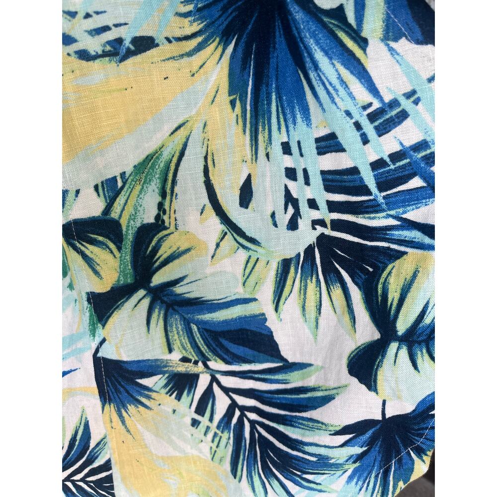 Chico's Tropical Garden Linen Open Drape Front Jacket Lightweight Casual 3 - Picture 6 of 11